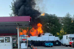 Fierce Fire Destroys Trailer, Several Vehicles, Sends Smoke Column Skyward In Fort Lee