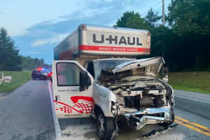 U-Haul Destroyed After Going Up In Flames Following Collision In Hughesville