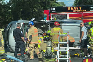 Two Hospitalized Following Hunterdon County Rollover Crash
