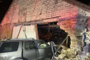Driver Hospitalized After Vehicle Plows Into Hunterdon County Barn