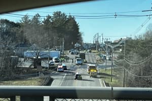 Rollover Crash Involving Tractor-Trailers Sends Central Mass Driver To Hospital