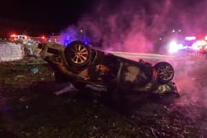 4 Ejected, Hospitalized After Fiery Rollover Crash In Quincy: Police