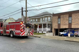 Damaging Tight Squeeze Brings Hackensack Firefighters