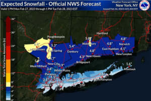 Here's How Much Snowfall To Expect In MiddlesexCounty From Approaching Winter Storm