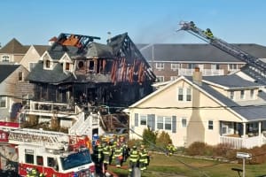 Firefighters Battle Serious Blaze On Jersey Shore