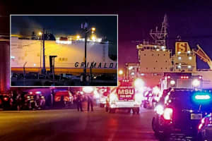 Two Firefighters Die Battling Huge Port Newark Ship Blaze