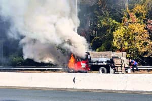 Route 208 Dump Truck Fire Doused