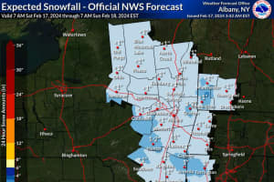Here's Latest On Winter Storm Sweeping Through Capital Region: New Snowfall Forecast Map