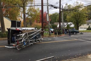 3 Workers Extricated, 4 Hospitalized In New Milford Rollover Crash
