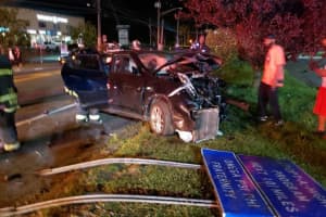 Three Injured After Car Crashes Into Route 59 Utility Pole In Ramapo