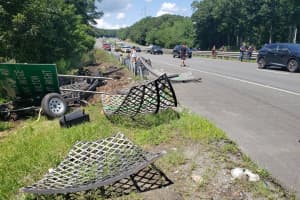 DELAYS: Truck Towing Motorcycle Stunt Circle Slams Street Sign On Route 15 In Jefferson