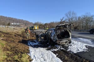Far Hills-Bedminster FD Contain Car Fire That Had Begun To Spread