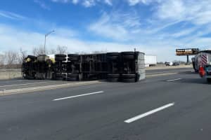 Driver Injured In Route 80 Rollover, Third Toppled Trailer Of Day In Bergen