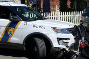 Ridgewood Police Car, Sedan Collide