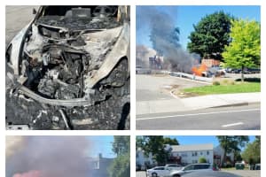 Fully Involved Tesla Car Fire Takes Nearly 45 Minutes To Put Down In Stamford