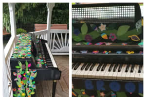 First Of Many Painted Pianos Arrives In Paramus Gazebo