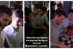 WATCH: Giants QBs Eli Manning, Daniel Jones Celebrate Win At Hoboken Bar
