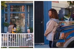 Queen Latifah Spotted Filming In Jersey City