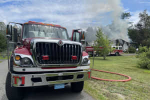 Fire Crews Battling Blaze At Belchertown Home