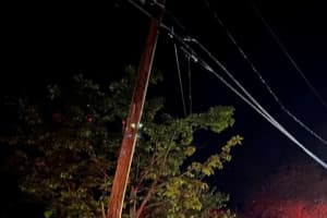 Suspected DUI Driver Crashes Into Power Pole, Narrowly Avoids Western Mass Home