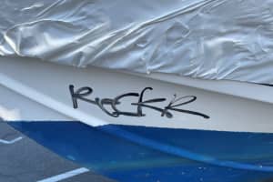 Boats Vandalized With Graffiti At Fairfield Marina