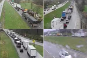 Crash Involving Tractor-Trailer Rollover Closes All Lanes Along Part Of I-81 In Central PA