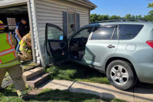 Wanted Woman Crashes Into Police Cruiser, Slams Central PA Home