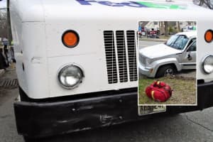 Jeep T-Boned By  FedEx Truck In Ridgewood Rolls, Lands On Its Wheels