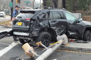 Multi-Vehicle Collision Topples Traffic Light At Busy Paramus Intersection