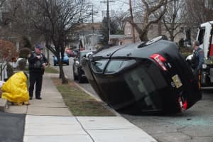 Morning Driver In PJs Escapes Serious Injury In Fair Lawn