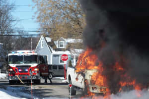 Neighboring Fire Companies Douse Pickup Truck Blaze Off Route 208