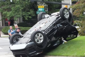 SUV Rolls In Crash At Busy Paramus Intersection