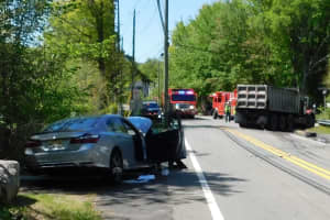 Firefighters Extricate Sedan Driver After Dump Truck Crash In Franklin Lakes