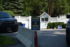 Trump Supporters Chant 'Lock Her Up!' Near Clintons' Westchester Home