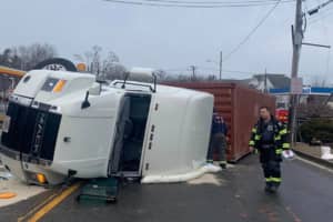 Person Hospitalized From Tractor-Trailer Rollover Crash In Stoughton: Fire