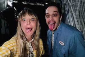 Pete Davidson, Kaley Cuoco Get Into Character At Six Flags Great Adventure
