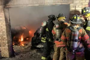 Vehicles Destroyed In Englewood Cliffs Fire