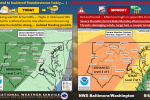 Damaging Winds, Hail, Tornadoes Possible From Storms Heading To DMV Region