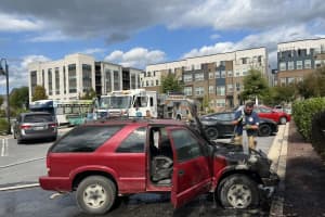 Truck Destroyed By Engine Fire Outside Crown Farm Community Center (PHOTOS)