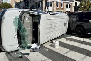 Five People Injured After Overturning Van In Northwest DC Crash, Officials Say (PHOTOS)