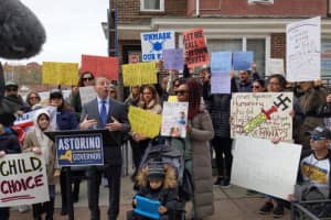 Astorino Says He Didn't See Nazi Symbols Displayed While He Spoke At Anti-Vax Protest