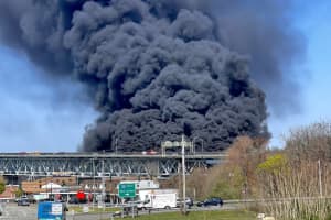 Fiery Crash: I-95 Bridge, Buildings On Fire After Oil Tanker Overturns, Police Say