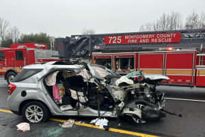 Three Hospitalized After Violent Single-Vehicle Crash In Montgomery County (PHOTOS)