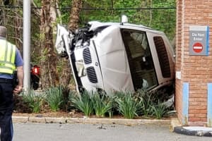 Sedan Crashes At Wyckoff Bank Drive-Through