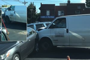 Commercial Van Slams Into Sedan In Hawthorne Repair Lot