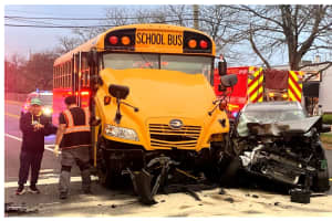 School Bus, SUV Collide Head-On In Paramus