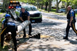 Specialized Paramus Police Unit Cranks Up Chainsaws After Pickup Crash