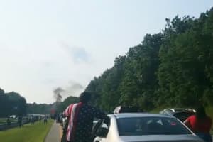 Car Fire Brings Traffic To Standstill On Route 18