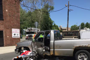 Motorcyclist Hospitalized After Toppling Over Hood Of Pick-Up Truck In Fair Lawn Crash