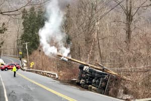 Truck Driver Hospitalized After Rollover Crash In Mahopac